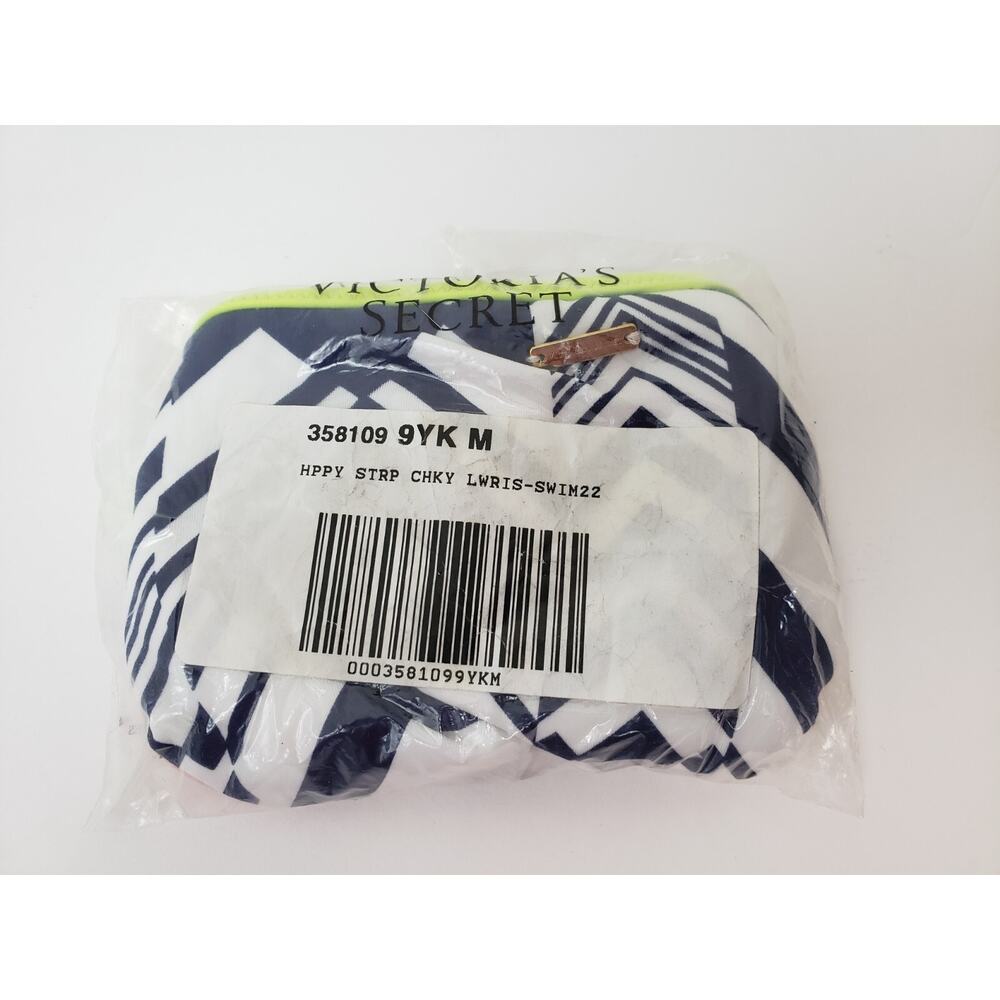 Y2K Victoria's Secret Swim Bikini Bottom Size M Strappy Cheeky Geo Beach - Picture 5 of 5